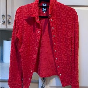 Miss Sixty red long sleeve button down shirt